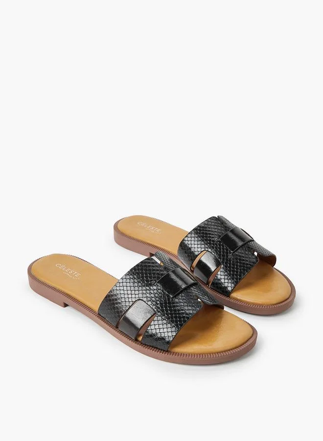 سيليست Women Textured Flat Sandals